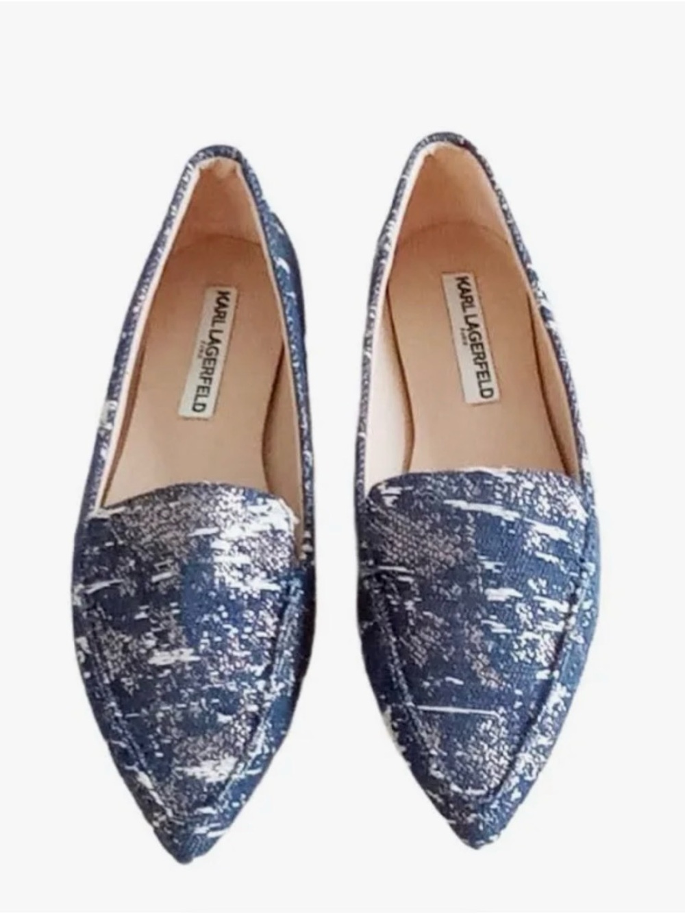 Karl Lagerfeld Paris “Destine” Pointed Toe Loafers